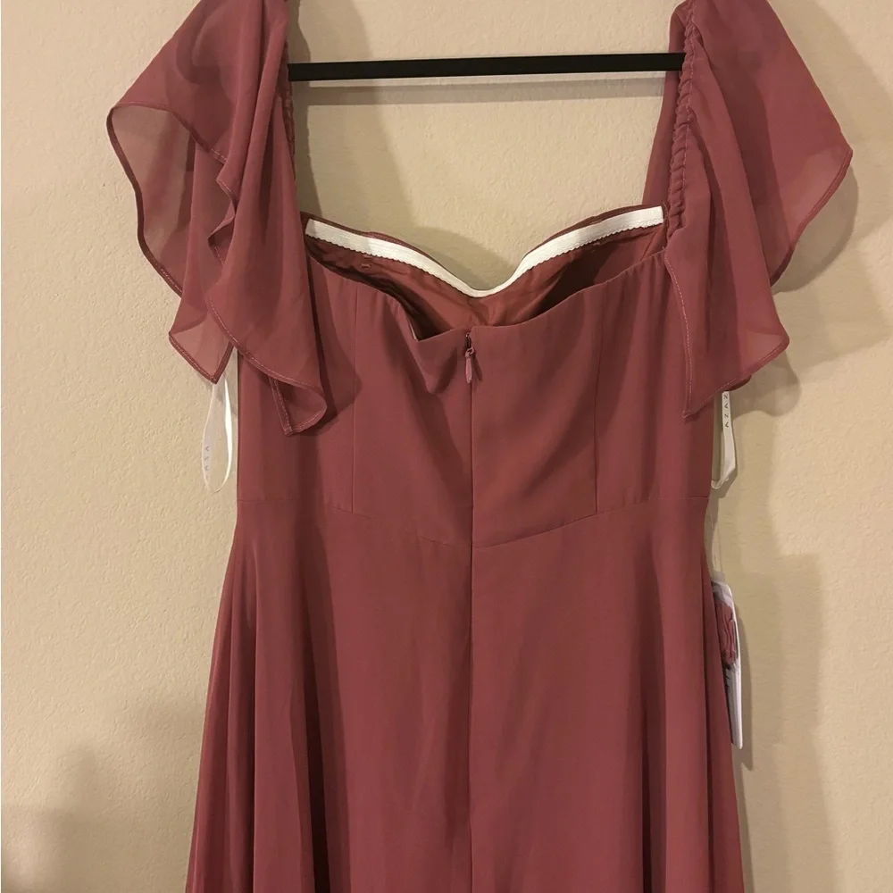 AZAZIE SUE
Desert Rose A-Line Off the Shoulder Chiffon Convertible Dress - Picture 11 of 13